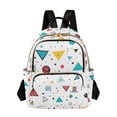 thumbnail image 1 of FORMRS Mini Backpack Purse for Women Travel Daypack Casual Shoulder Bag, Red Simple Shapes, 1 of 7