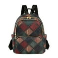 thumbnail image 1 of FORMRS Mini Backpack Purse for Women Travel Daypack Casual Shoulder Bag, Red Tartan Pattern, 1 of 7