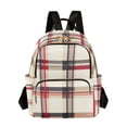thumbnail image 1 of FORMRS Mini Backpack Purse for Women Travel Daypack Casual Shoulder Bag, Red Tartan, 1 of 7