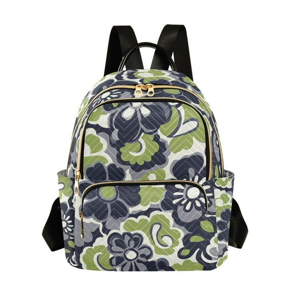 FORMRS Mini Backpack Purse for Women Travel Daypack Casual Shoulder Bag, Retro Floral Pattern