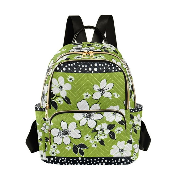 FORMRS Mini Backpack Purse for Women Quilted Travel Daypack Casual Shoulder Bag, Retro Floral