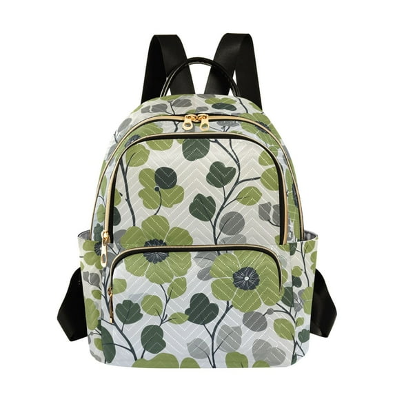 FORMRS Mini Backpack Purse for Women Quilted Travel Daypack Casual Shoulder Bag, Retro Flower Print