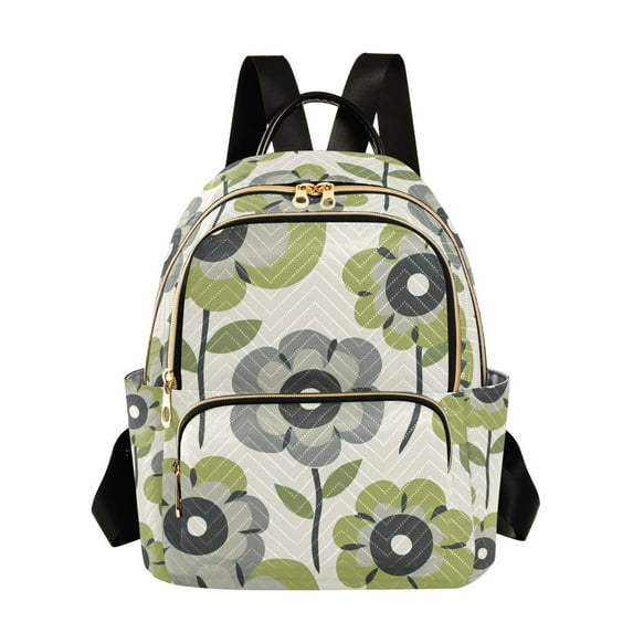 FORMRS Mini Backpack Purse for Women Travel Daypack Casual Shoulder Bag, Retro Flower