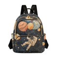 thumbnail image 1 of FORMRS Mini Backpack Purse for Women Travel Daypack Casual Shoulder Bag, Retro Watercolor Planet, 1 of 7