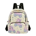 thumbnail image 1 of FORMRS Mini Backpack Purse for Women Quilted Travel Daypack Casual Shoulder Bag, Roller Disco, 1 of 7