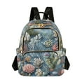 thumbnail image 1 of FORMRS Mini Backpack Purse for Women Quilted Travel Daypack Casual Shoulder Bag, Sea Plants Pattern, 1 of 7