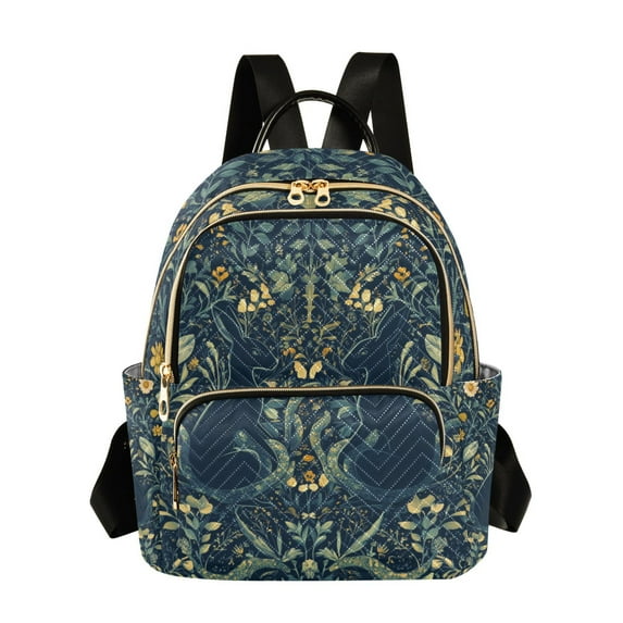 FORMRS Mini Backpack Purse for Women Travel Daypack Casual Shoulder Bag, Shadowy Forest Pattern