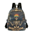 thumbnail image 1 of FORMRS Mini Backpack Purse for Women Quilted Travel Daypack Casual Shoulder Bag, Skeleton with Rainbow, 1 of 7