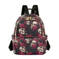 thumbnail image 1 of FORMRS Mini Backpack Purse for Women Travel Daypack Casual Shoulder Bag, Skull Red Rose Pattern, 1 of 7