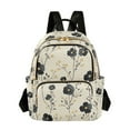 thumbnail image 1 of FORMRS Mini Backpack Purse for Women Travel Daypack Casual Shoulder Bag, Small Black Flowers, 1 of 7