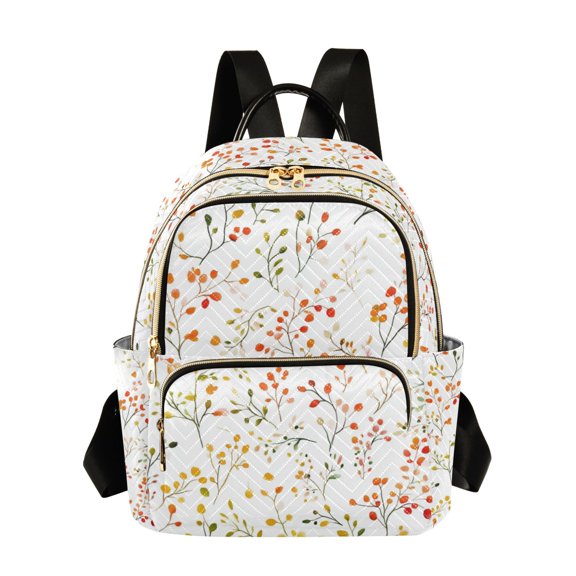 FORMRS Mini Backpack Purse for Women Quilted Travel Daypack Casual Shoulder Bag, Small Floral Pattern