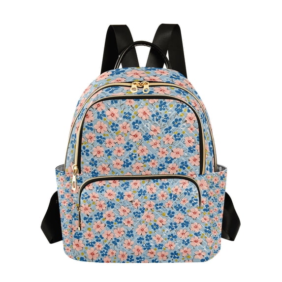 FORMRS Mini Backpack Purse for Women Travel Daypack Casual Shoulder Bag, Small Pink Flower