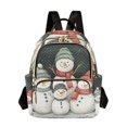 thumbnail image 1 of FORMRS Mini Backpack Purse for Women Travel Daypack Casual Shoulder Bag, Snowman Family, 1 of 7