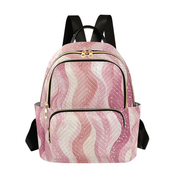 FORMRS Mini Backpack Purse for Women Quilted Travel Daypack Casual Shoulder Bag, Soft Brown Pattern