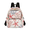 thumbnail image 1 of FORMRS Mini Backpack Purse for Women Quilted Travel Daypack Casual Shoulder Bag, Starfish Seashell, 1 of 7