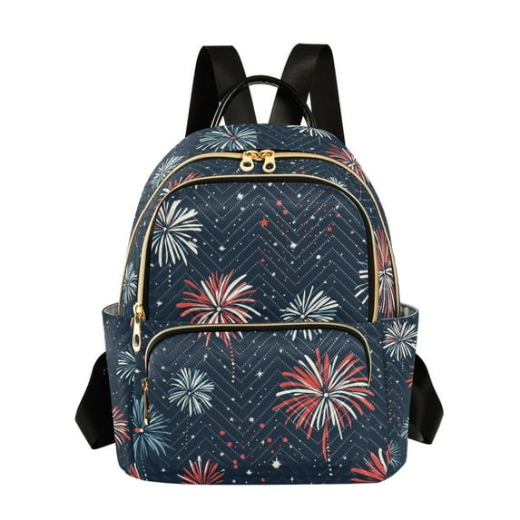 FORMRS Mini Backpack Purse for Women Travel Daypack Casual Shoulder Bag, Starry Fireworks Pattern