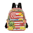 thumbnail image 1 of FORMRS Mini Backpack Purse for Women Quilted Travel Daypack Casual Shoulder Bag, Striped Lemon, 1 of 7