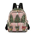 thumbnail image 1 of FORMRS Mini Backpack Purse for Women Quilted Travel Daypack Casual Shoulder Bag, Stripes Trees, 1 of 7