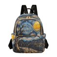 thumbnail image 1 of FORMRS Mini Backpack Purse for Women Travel Daypack Casual Shoulder Bag, Swirling Starry Sky, 1 of 7