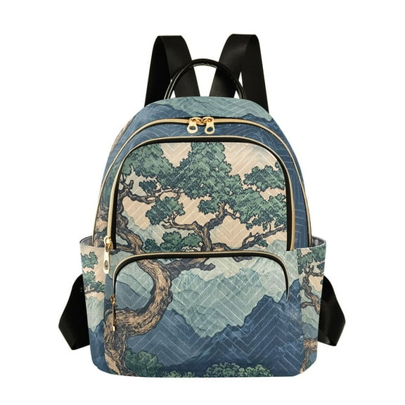 FORMRS Mini Backpack Purse for Women Travel Daypack Casual Shoulder Bag, Tree in The Mountains