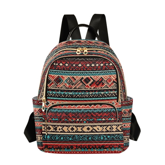 FORMRS Mini Backpack Purse for Women Travel Daypack Casual Shoulder Bag, Tribal Geometric