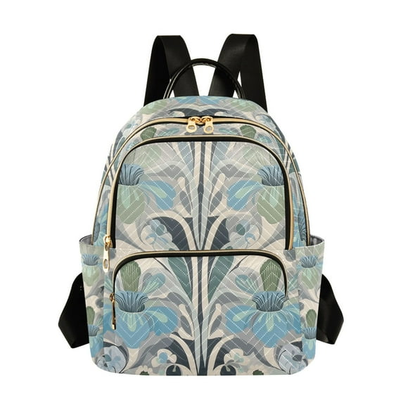 FORMRS Mini Backpack Purse for Women Quilted Travel Daypack Casual Shoulder Bag, Vibrant Abstract Design