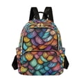 thumbnail image 1 of FORMRS Mini Backpack Purse for Women Travel Daypack Casual Shoulder Bag, Vibrant Dragon Scales Pattern, 1 of 7