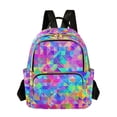 thumbnail image 1 of FORMRS Mini Backpack Purse for Women Quilted Travel Daypack Casual Shoulder Bag, Vibrant Geometric Pattern, 1 of 7