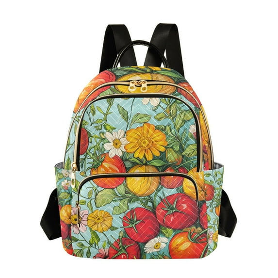 FORMRS Mini Backpack Purse for Women Travel Daypack Casual Shoulder Bag, Vibrant Tomatoes