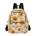 thumbnail image 1 of FORMRS Mini Backpack Purse for Women Travel Daypack Casual Shoulder Bag, Watercolor Sunflowers and Leaves, 1 of 7