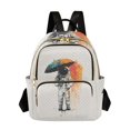 thumbnail image 1 of FORMRS Mini Backpack Purse for Women Quilted Travel Daypack Casual Shoulder Bag, White Astronaut, 1 of 7