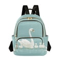 thumbnail image 1 of FORMRS Mini Backpack Purse for Women Travel Daypack Casual Shoulder Bag, White Cartoon Swan, 1 of 7