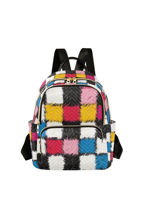 Checkered Mini Backpack