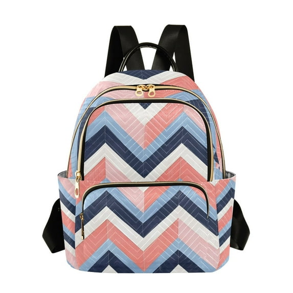 FORMRS Mini Backpack Purse for Women Travel Daypack Casual Shoulder Bag, White Geometric