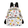 thumbnail image 1 of FORMRS Mini Backpack Purse for Women Travel Daypack Casual Shoulder Bag, White Triangles, 1 of 7