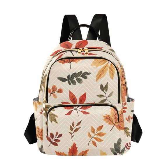 FORMRS Mini Backpack Purse for Women Quilted Travel Daypack Casual Shoulder Bag, Yellow Autumn Leaves