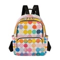 thumbnail image 1 of FORMRS Mini Backpack Purse for Women Travel Daypack Casual Shoulder Bag, Yellow Circles, 1 of 7