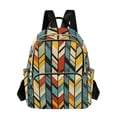 thumbnail image 1 of FORMRS Mini Backpack Purse for Women Quilted Travel Daypack Casual Shoulder Bag, Yellow Geometric, 1 of 7