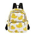 thumbnail image 1 of FORMRS Mini Backpack Purse for Women Quilted Travel Daypack Casual Shoulder Bag, Yellow Rubber Ducks, 1 of 7