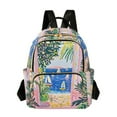 thumbnail image 1 of FORMRS Mini Backpack Purse for Women Travel Daypack Casual Shoulder Bag, Yellow Seaside, 1 of 7