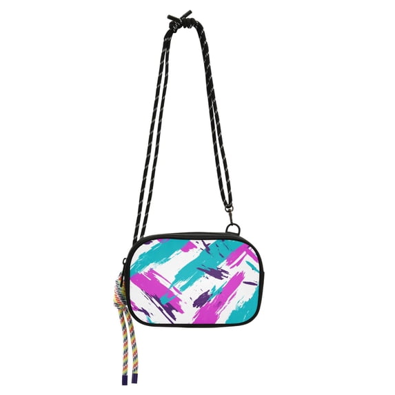 FORMRS Mini Crossbody Bag for Women Adjustable Shoulder Rope Travel Casual Phone Purse, Abstract Drawing