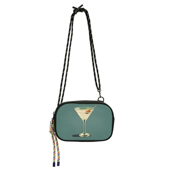 FORMRS Mini Crossbody Bag for Women Adjustable Rope Shoulder Casual Phone Purse, Beige Martini