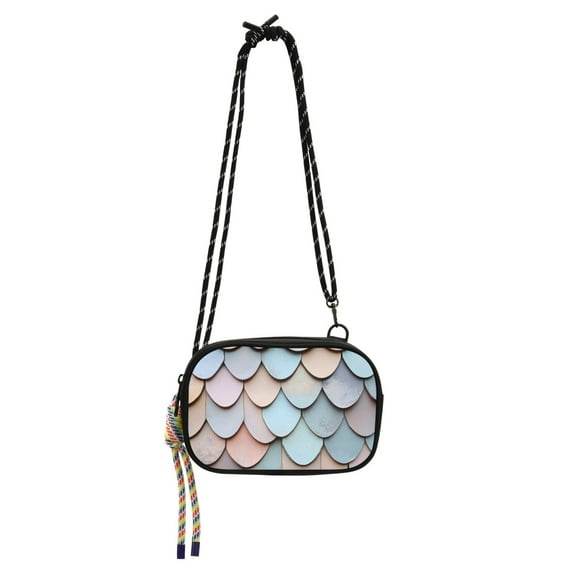FORMRS Mini Crossbody Bag for Women Adjustable Shoulder Rope Travel Casual Phone Purse, Blue Shimmering Pattern