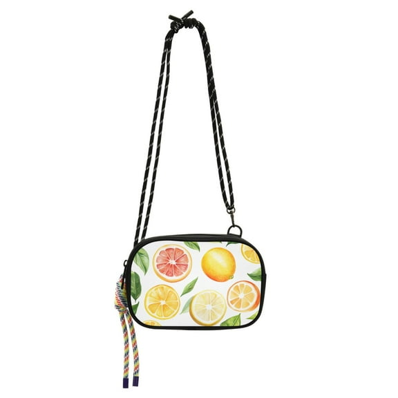 FORMRS Mini Crossbody Bag for Women Adjustable Rope Shoulder Casual Phone Purse, Candy Lemon