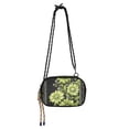 thumbnail image 1 of FORMRS Mini Crossbody Bag for Women Adjustable Shoulder Rope Travel Casual Phone Purse, Green Flowers, 1 of 7