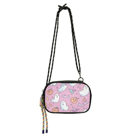 FORMRS Mini Crossbody Bag for Women Adjustable Rope Shoulder Casual Phone Purse, Purple Halloween