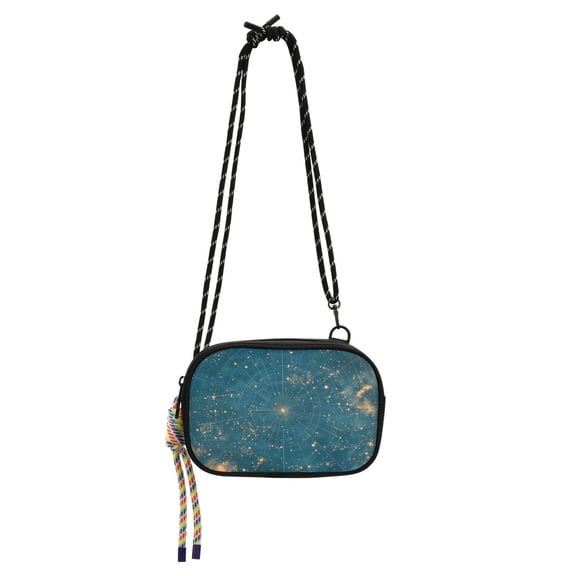 FORMRS Mini Crossbody Bag for Women Adjustable Shoulder Rope Travel Casual Phone Purse, Star Map