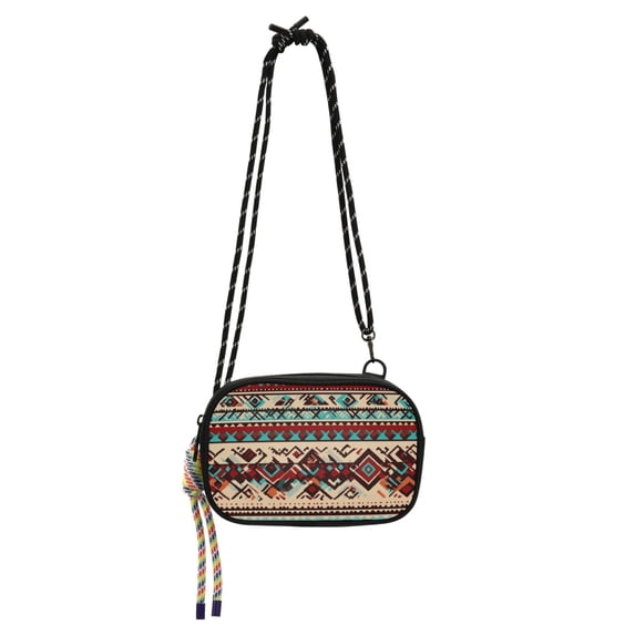 FORMRS Mini Crossbody Bag for Women Adjustable Shoulder Rope Travel Casual Phone Purse, Tribal Art