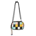 thumbnail image 1 of FORMRS Mini Crossbody Bag for Women Adjustable Rope Shoulder Casual Phone Purse, Yellow Checkered Pattern, 1 of 7