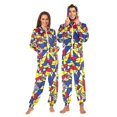thumbnail image 1 of FORMRS Onesies Pajama for Adults Unisex Hoodie Winter Jumpsuit One Piece Sleepwear, Sizes S-2XL, Art Triangles, 1 of 7